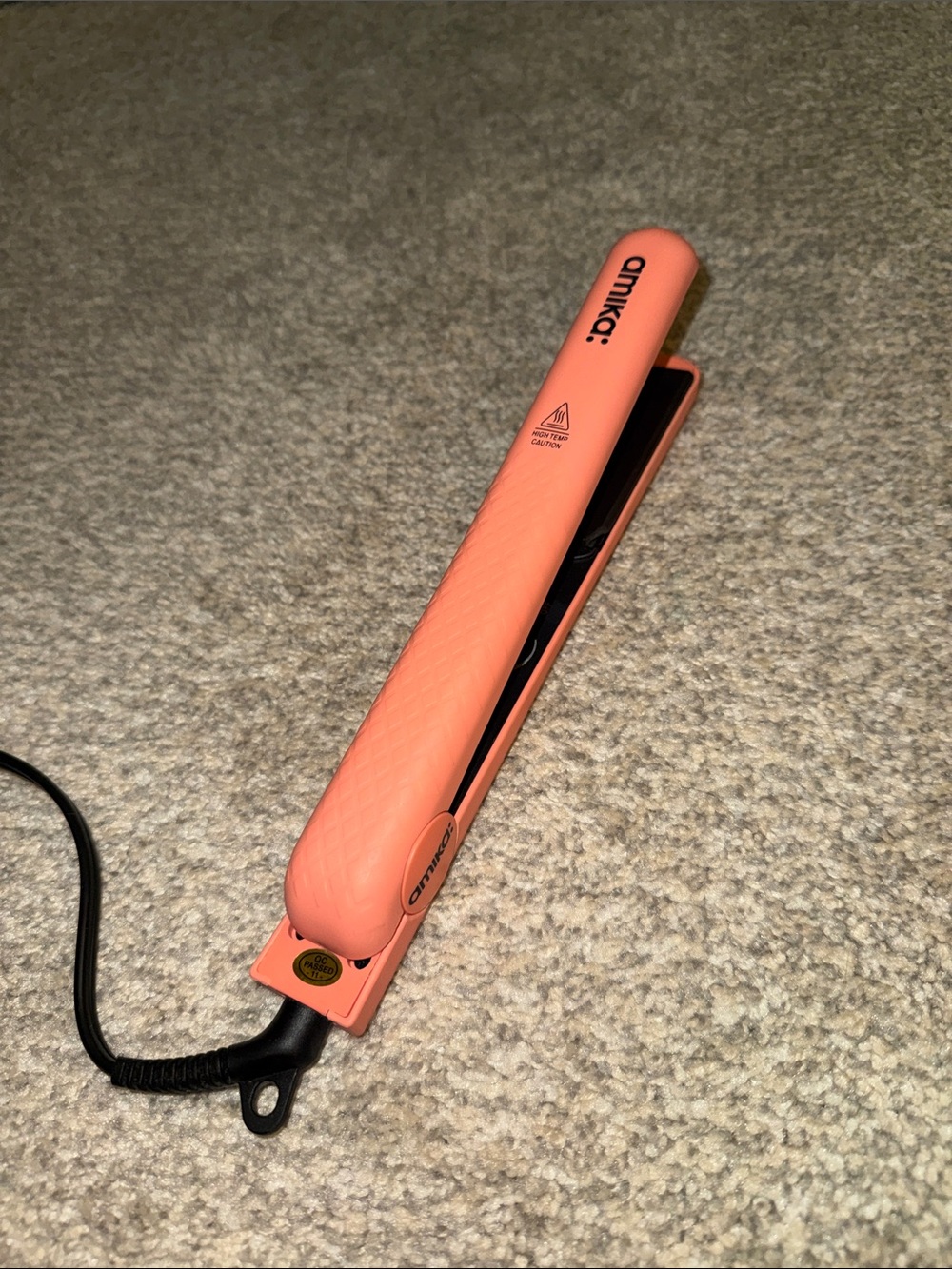 amika Coral Pink Mini Ceramic Flat Iron